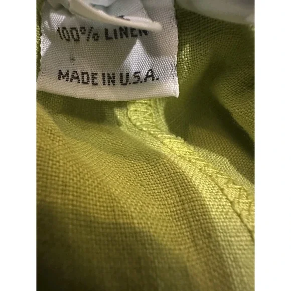 Bryn Walker 100% Linen Wide Leg Pull-On Pant Stretch Lagenlook Green Size Medium - Picture 8 of 12